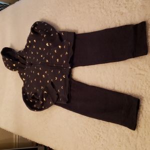 Girl's cat & Jack hoodie and sweat pants